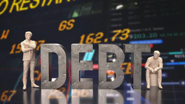 Debito Accumula Principalmente Attraverso Prestiti Pubblici Finanziare Disavanzi Bilancio Quando — Foto Stock