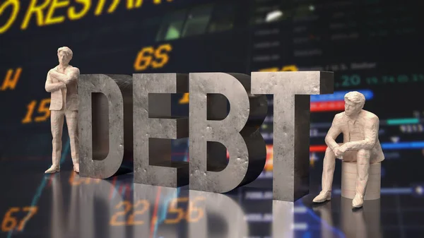 Dívida Principalmente Acumulada Através Contracção Empréstimos Públicos Para Financiar Défices — Fotografia de Stock