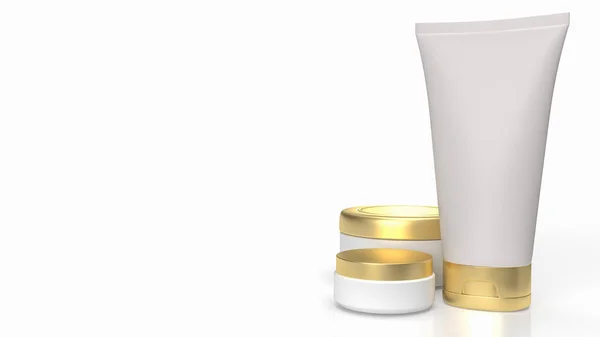 Det Realistiska Kosmetiska Paketet För Skönhetskonceptet Rendering — Stockfoto