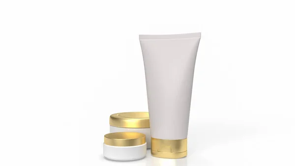 Het Realistische Cosmetische Pakket Voor Beauty Concept Rendering — Stockfoto