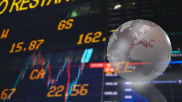 world crystal Ball on Business background  3d rendering