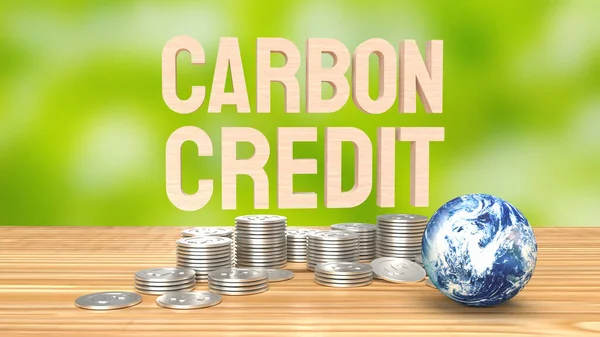 Carbon Credits Also Known Carbon Offsets Financial Instrument Represents Reduction — Stock Photo, Image