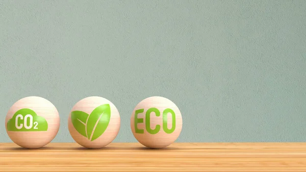 Termo Eco Uma Forma Abreviada Ecológico Ecossistema Que Relaciona Com — Fotografia de Stock