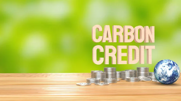 Koolstofkredieten Ook Bekend Als Koolstofcompensaties Zijn Een Financieel Instrument Dat — Stockfoto