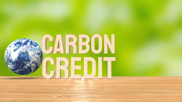 Carbon Credits Also Known Carbon Offsets Financial Instrument Represents Reduction — Stock Photo, Image