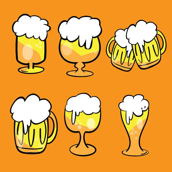 ビールは何千年もの間世界中の文化によって楽しまれてきた人気のアルコール飲料です — ストックベクタ