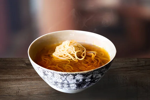 Ramen Popular Japanese Dish Consists Chinese Style Wheat Noodles Served — Stock Photo, Image