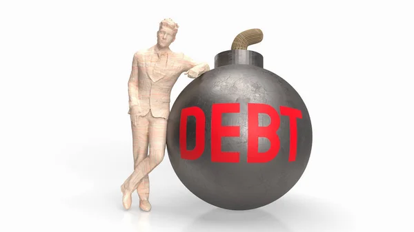 Dług Odnosi Się Kwoty Pieniędzy Pożyczonych Przez Osobę Fizyczną Organizację — Zdjęcie stockowe