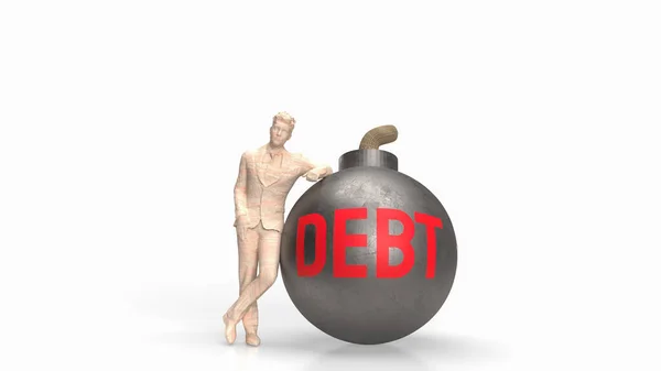 Dług Odnosi Się Kwoty Pieniędzy Pożyczonych Przez Osobę Fizyczną Organizację — Zdjęcie stockowe