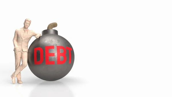 Dívida Refere Quantidade Dinheiro Emprestado Por Indivíduo Organização Governo Credor — Fotografia de Stock