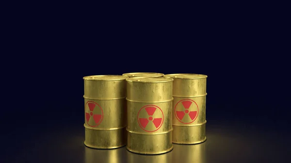 放射性贮槽 又称放射性废物贮槽或贮槽 是一种专门设计的容器 用于安全地密封和贮存放射性材料或废物 — 图库照片