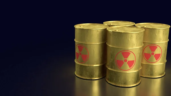 放射性廃棄物タンク又は貯蔵タンクとも呼ばれる放射性廃棄物タンクは 放射性物質又は廃棄物の安全な封じ込め及び貯蔵のために特別に設計された容器です — ストック写真