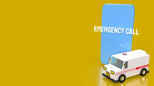 Uma Chamada Emergência Também Conhecida Como Chamada Socorro Uma Chamada — Fotografia de Stock