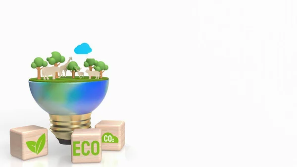 Eco Term Som Kort För Ekologi Eller Ekologisk Det Kommer — Stockfoto