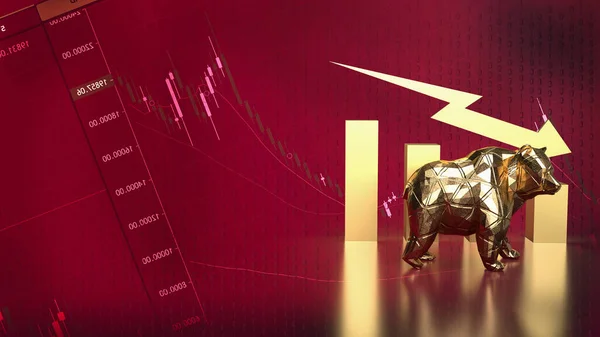 Bear Market Een Financiële Term Die Wordt Gebruikt Een Langdurige — Stockfoto