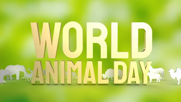 Journée Mondiale Animal Est Événement Mondial Annuel Dédié Sensibilisation Bien — Photo
