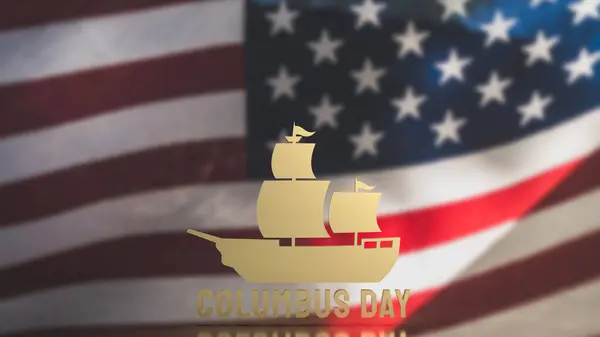День Колумба Отмечается Различных Странах Особенно Соединенных Штатах Память Прибытии — стоковое фото