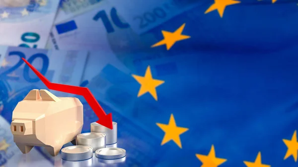 Przedsiębiorstwa Strefy Euro Mogą Odnosić Się Działalności Gospodarczej Prowadzonej Krajach — Zdjęcie stockowe