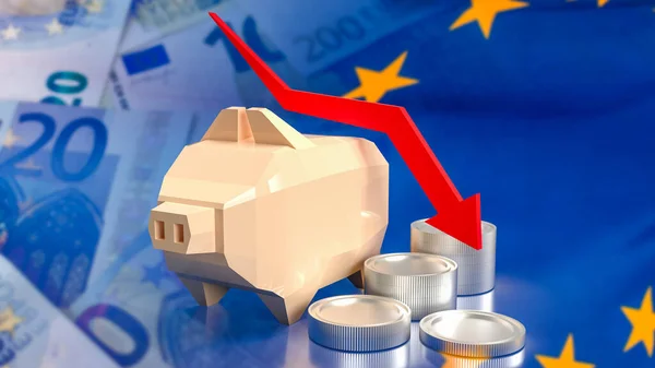 Euro Business Could Refer Business Activities Conducted Countries Use Euro — Stock Photo, Image