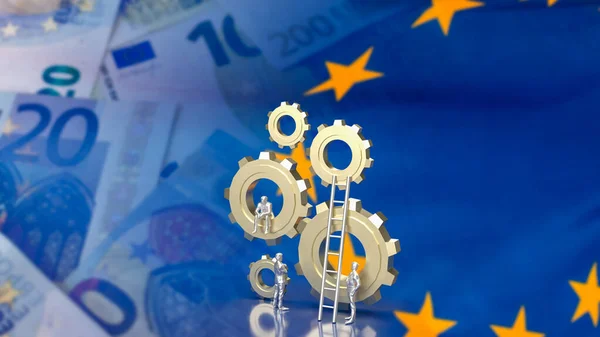 Euro Business Zazwyczaj Odnosi Się Działalności Gospodarczej Handlu Otoczenia Biznesowego — Zdjęcie stockowe