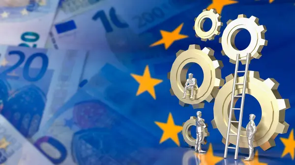 Euro Business Riferisce Tipicamente Alle Attività Economiche Commercio Contesto Imprenditoriale — Foto Stock