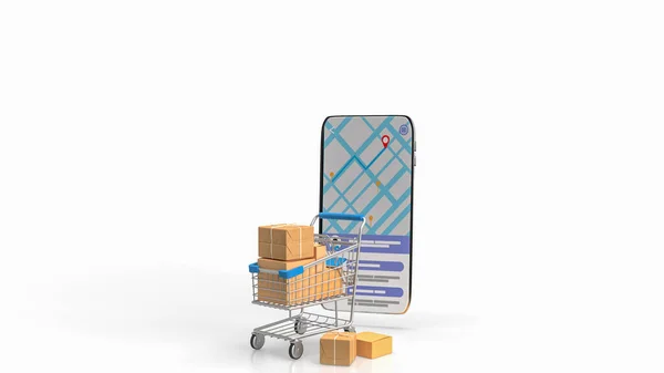 Alışveriş Uygulaması Akıllı Telefonlar Diğer Mobil Cihazlar Aracılığıyla Çevrimiçi Alışveriş — Stok fotoğraf