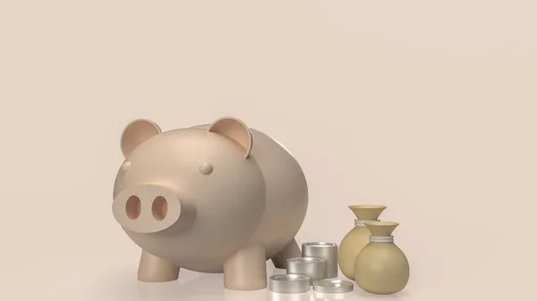 A piggy bank, often affectionately referred to as a \