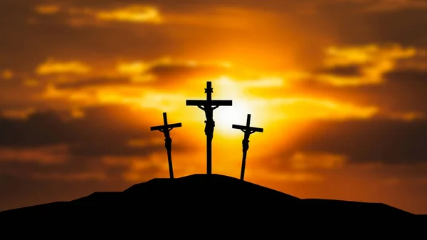 Die Kreuzigung Jesu Ist Ein Bedeutendes Ereignis Der Christlichen Theologie — Stockfoto