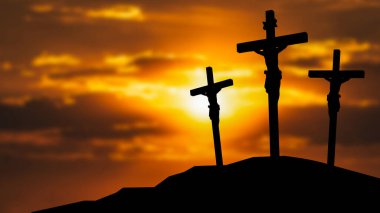 The crucifixion of Jesus is a significant event in Christian theology and is central to the Christian narrative of the life, death, and resurrection of Jesus Christ clipart