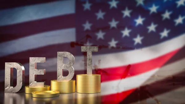 Debt Refers Obligation Sum Money Owed One Party Known Debtor — Stock Photo, Image