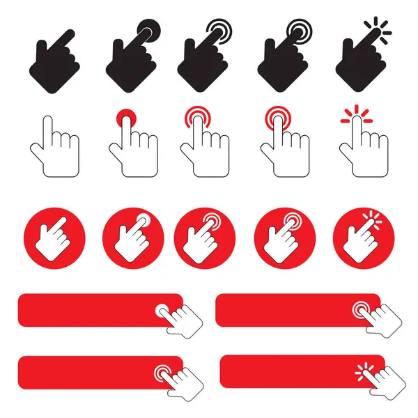 手尖通常是指将食指或多个手指伸向特定的物体 位置或方向 — 图库矢量图片#