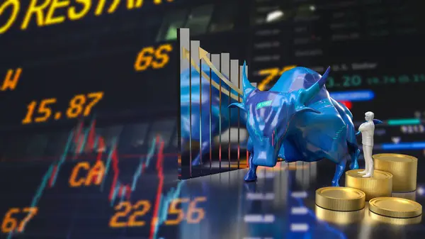 Bull Market Financial Market Characterised Prolonged Period Rising Asset Prices — Stock Photo, Image
