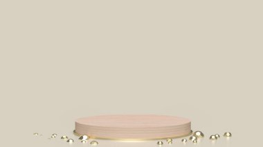 Ürününüzü tanıtmak için bir tahta podyum.