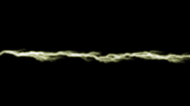 Thunder Hit Electricity Sparkling Footage Loop Black Background — Stock video