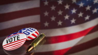 Amerika Birleşik Devletleri başkanlık seçim konsepti 3D yorumlama broşu