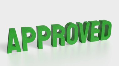 Beyaz arkaplan resmi için yeşil Onay 3d oluşturma.