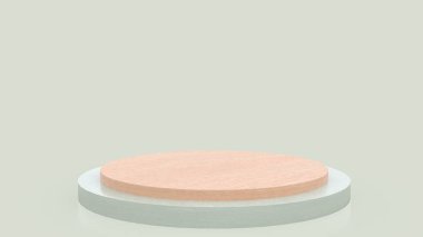 Şimdiki veya reklamcılık konsepti için pastel tabak 3D yorumlama