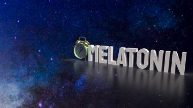 Melatonin doğal olarak beyindeki beyin epifizi tarafından üretilen bir hormondur, öncelikle vücudun uyku-uyanma döngüsünü veya sirkadyan ritmini düzenlemekten sorumludur.. 
