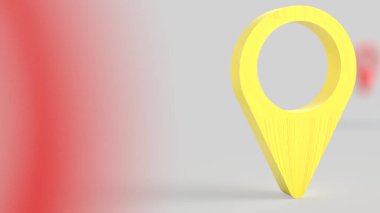 Seyahat veya uygulama konsepti için kontrol noktası 3 boyutlu oluşturma.