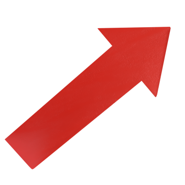 İş ya da dekor konsepti 3d oluşturma için Kırmızı Ok png resmi.