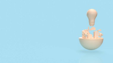 Dünyanın yarısındaki ekolojik kavram 3D oluşturma ortamı.