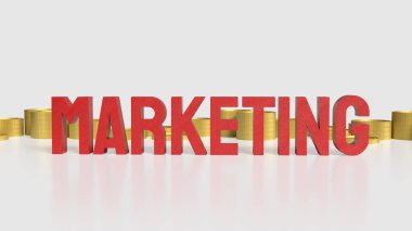 İş konsepti için pazarlama ve madeni paralar 3D yorumlama.