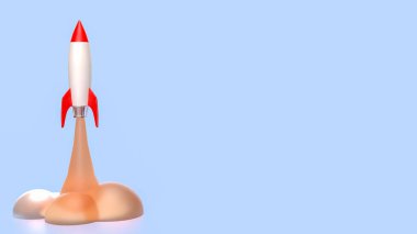 İş için Roket ya da 3D görüntüleme konseptini başlat.