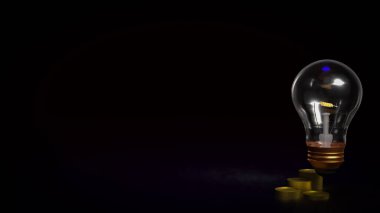 Ampul ve İş Konsepti 3d Hazırlama Bozuklukları.