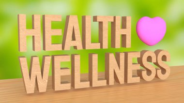 Sağlık sağlığı sözcüğü sağlık ya da tıbbi kavram 3D yorumlama.