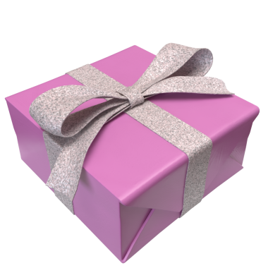 Kutlama veya tatil konsepti için pembe kutu.