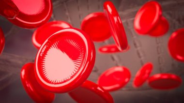 Hücre Kanı Tıbbi veya Bilimsel Konsept 3D Hazırlama.