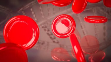 Hücre Kanı Tıbbi veya Bilimsel Konsept 3D Hazırlama.