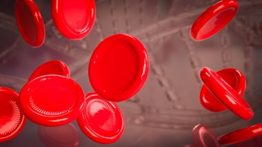 Hücre Kanı Tıbbi veya Bilimsel Konsept 3D Hazırlama.