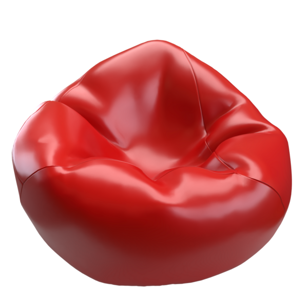 Kırmızı Fasulye Torbası İç veya Mobilya Konsepti 3D Hazırlama.